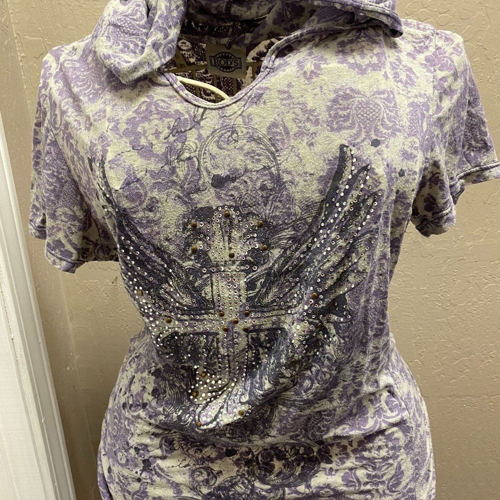 Jeweled T-Shirt w/ Hoodie